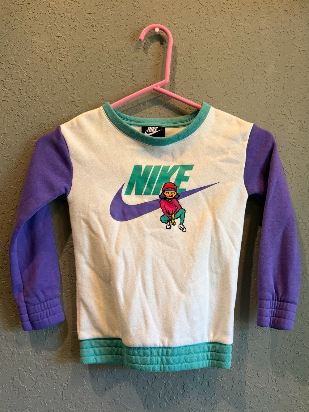Nike Girl's "Outside the Lines" Crew Neck Fleece Sweatshirt